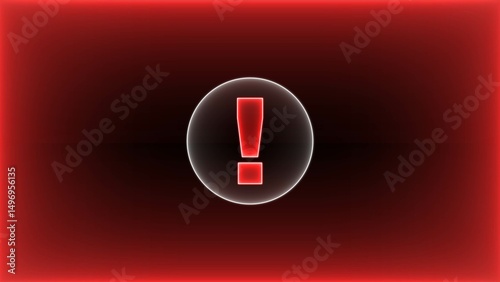 neon warning,alert and error icon illustration.