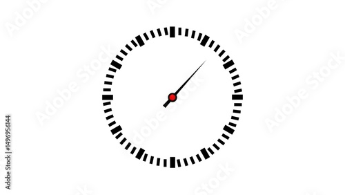 Clock spinning, watch illustration.Clock icon flat style illustration.