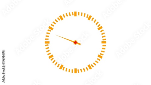 Clock spinning, watch illustration.Clock icon flat style illustration.