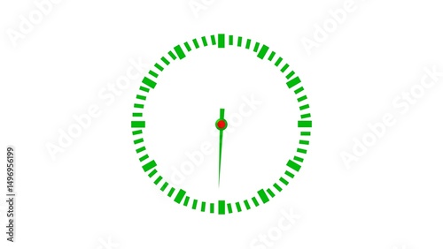 Clock spinning, watch illustration.Clock icon flat style illustration.