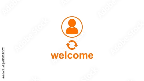 program processing profile system illustration on white background.