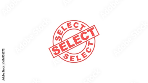 select stamp seal vector stock illustration.