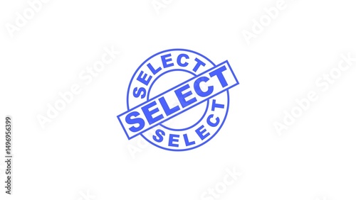 select stamp seal vector stock illustration.
