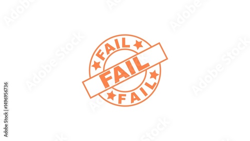 fail stamp seal vector stock illustration.