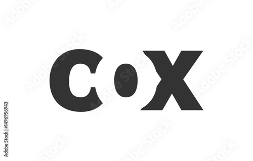 COX logo design. Initial letter C O X bold font style for tech startups, consulting, corporate branding. Creative company name, headlines typography identity, trendy logotype.