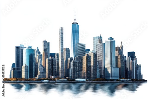 New york city skyline isolated on white background ©  MH STAR