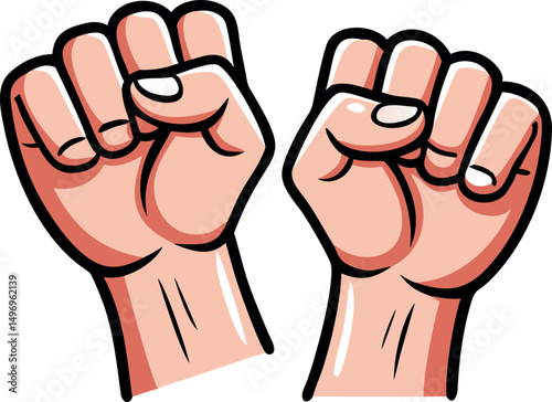 Powerful Fist Illustration for Activism and Protest
