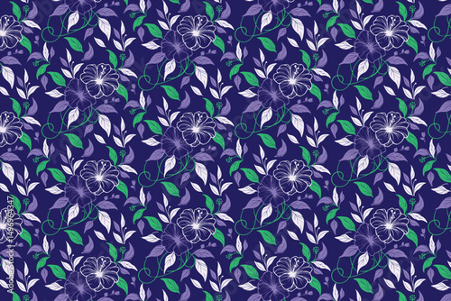 cotton bloom design, seamless floral motif, outline line sketch, hand drawn pattern, textile print layout, fashion repeat idea, minimal flower concept

