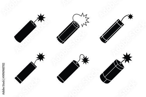 cartoon style dynamite vector illustration clean fuse spark