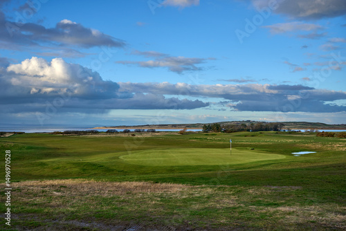 In the serene beauty of Spring, Gosford Bay in East Lothian offers a peaceful escape for golf enthusiasts and nature lovers alike.