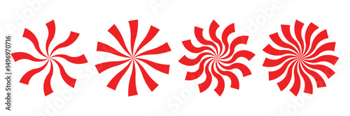 Radial, radiating, converging lines. Circular lines geometric element