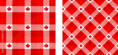 canadian pattern set. plaid background for decoration and etc. vector illustration