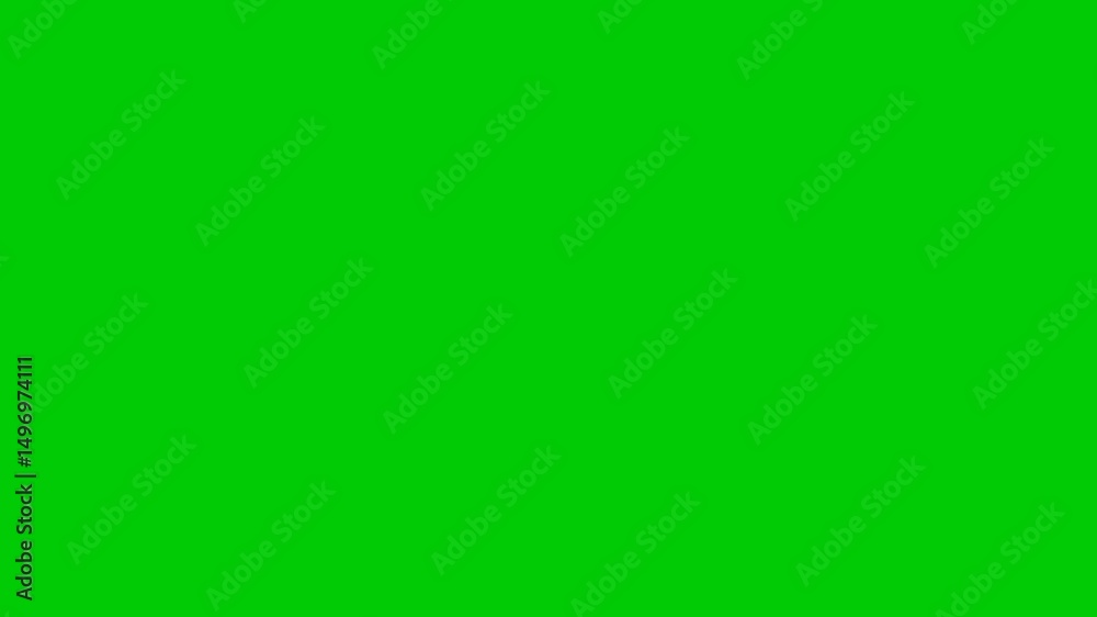 Falling Numbers 3 three Animation on Green Screen Background.Video elements Effect for Video Editing, Chroma Key, Motion Graphics, and Stock Footage Projects
