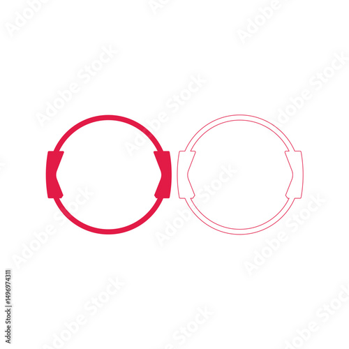 Pilates ring vector illustration on white background