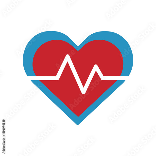 heart and heartbeat symbol