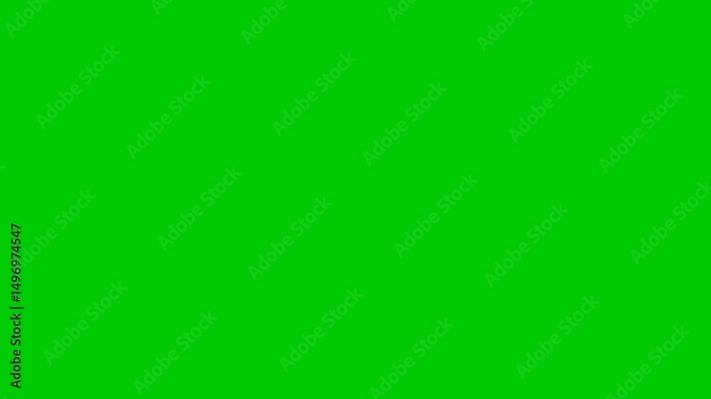 Falling Number 8 eight Animation on Green Screen Background.Video elements Effect for Video Editing, Chroma Key, Motion Graphics, and Stock Footage Projects