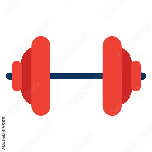 red dumbbell isolated on white,gym, fitness, weight, sport, barbell, isolated, bodybuilding