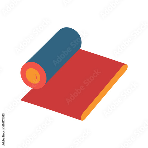 Fitness mat vector illustration on white background