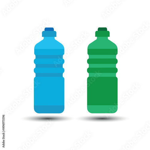 set of plastic bottles