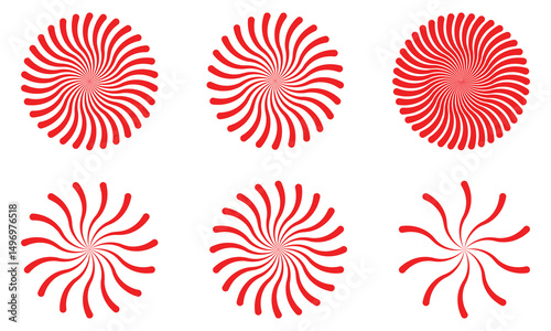 Radial, radiating, converging lines. Circular lines geometric element