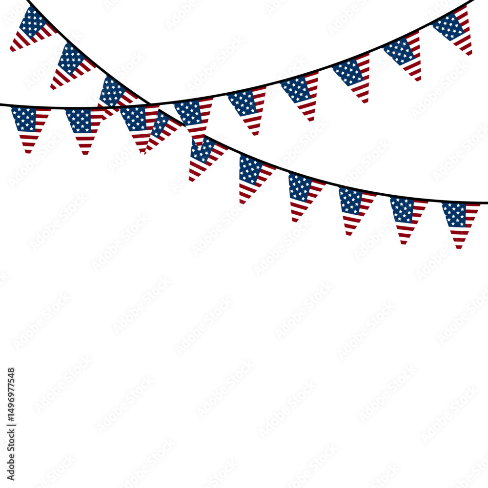 Obraz premium American Bunting Flag