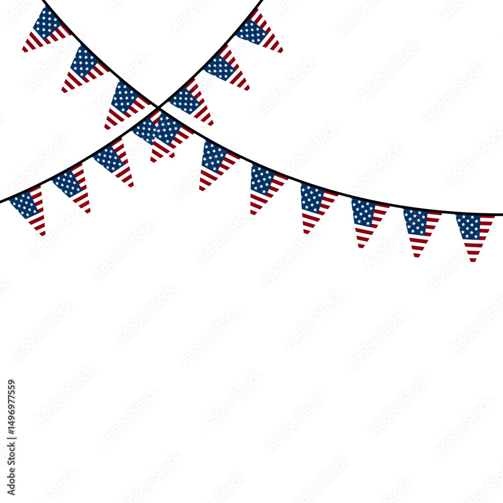 Obraz premium American Bunting Flag