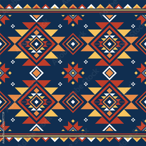 Native ethnic pattern. Indigenous fabric abstract concept. Design for embroidery, backdrop, batik, boho, motif, ikat, tribal.
