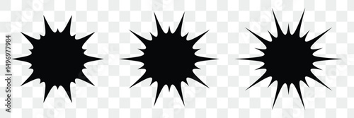 Starburst price. Round and oval sunburst labels and buttons. Simple icon for promotion design. Vector illustration.