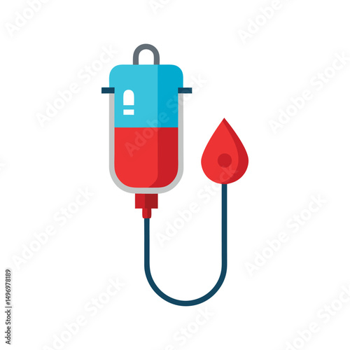 IV drip vector illustration on white background