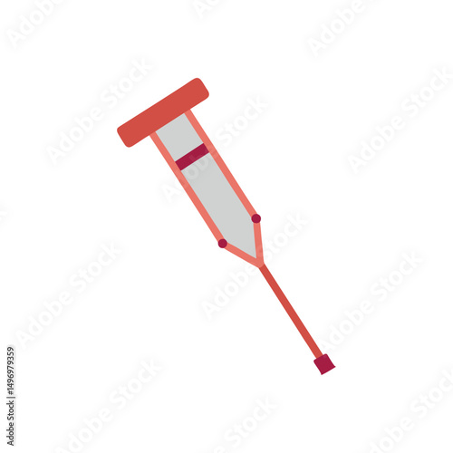 Crutch vector illustration on white background