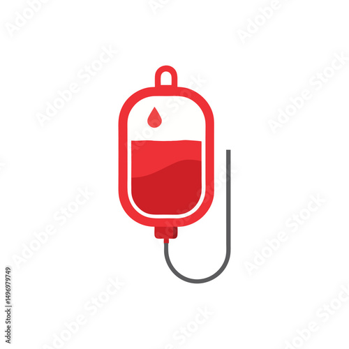Blood bag vector illustration on white background