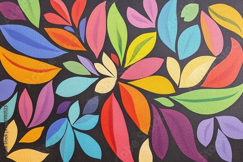 Abstrakte Blütenblätter-Komposition in leuchtenden Farben