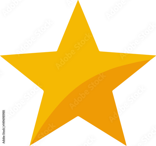 Vector illustration of a yellow star on a white background.