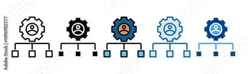 Resource Allocation Icon Set Multiple Style Collection