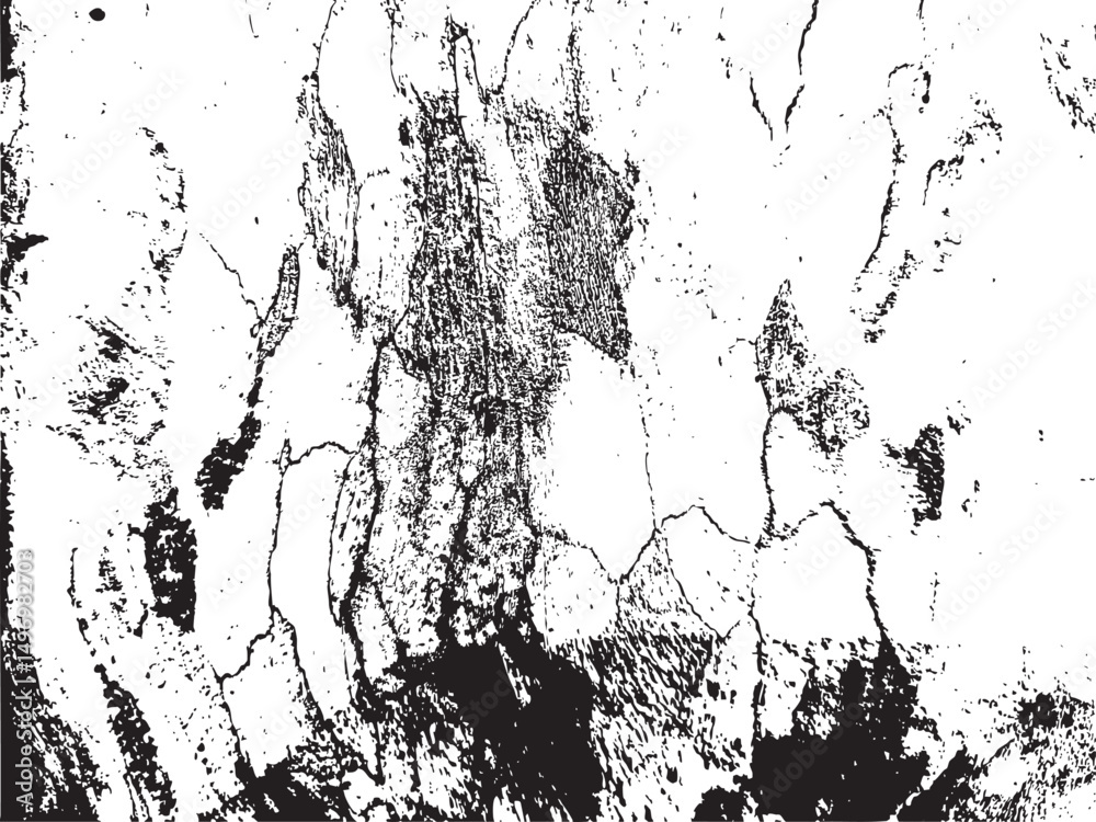 Obraz premium Abstract Black and White Tree Bark Silhouette Texture