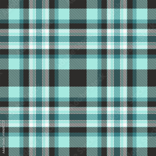 Difficult vector check tartan, curved texture fabric background. Greeting textile seamless plaid pattern in light and grey colors.