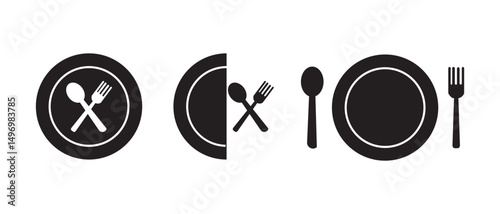 spoon and fork icon logo design. spoon, fork and knife icon vector. restaurant sign and symbol