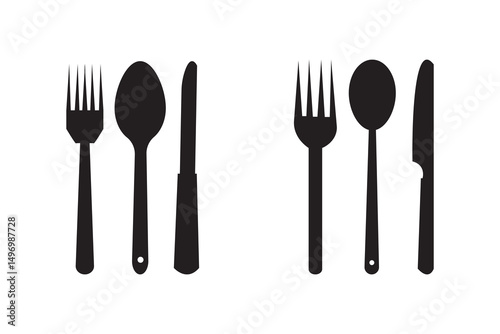 spoon and fork icon vector. spoon, fork and knife icon vector. restaurant sign and symbol