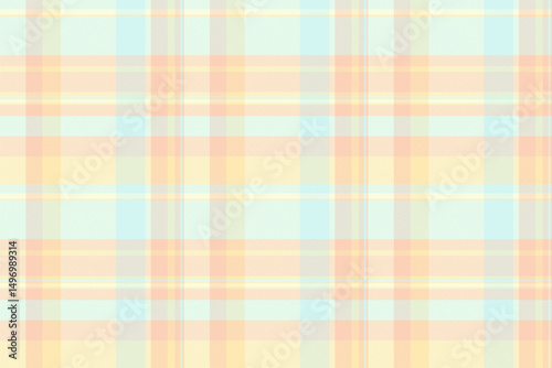 Color tartan background pattern, contemporary plaid fabric seamless. Fibre textile check texture vector in light and moccasin colors.