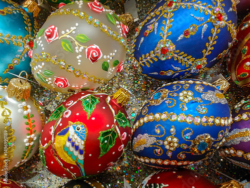 Wallpaper Mural Christmas glowing glass balls sold at christmas markets Torontodigital.ca