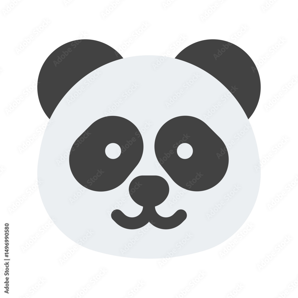 Fototapeta premium panda bear flat icon