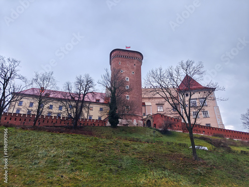 Wallpaper Mural Wawel Castle complex in Krakow, Winter Day Torontodigital.ca