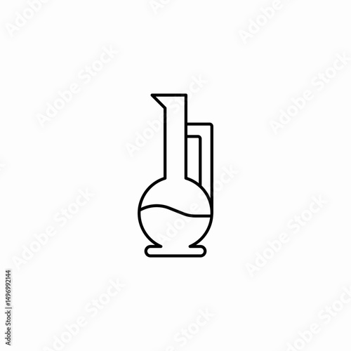 antique pitcher icon sign vector