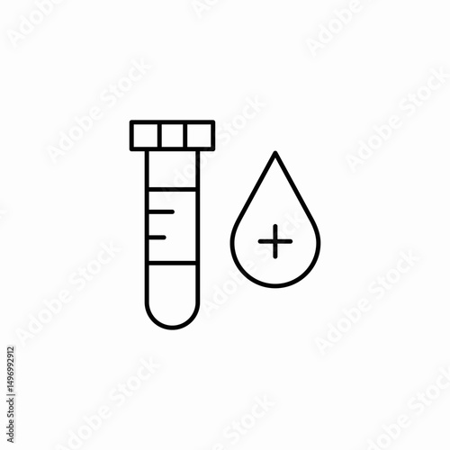 blood tube test icon sign vector