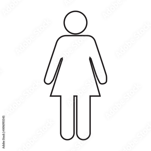 woman toilet sign icon