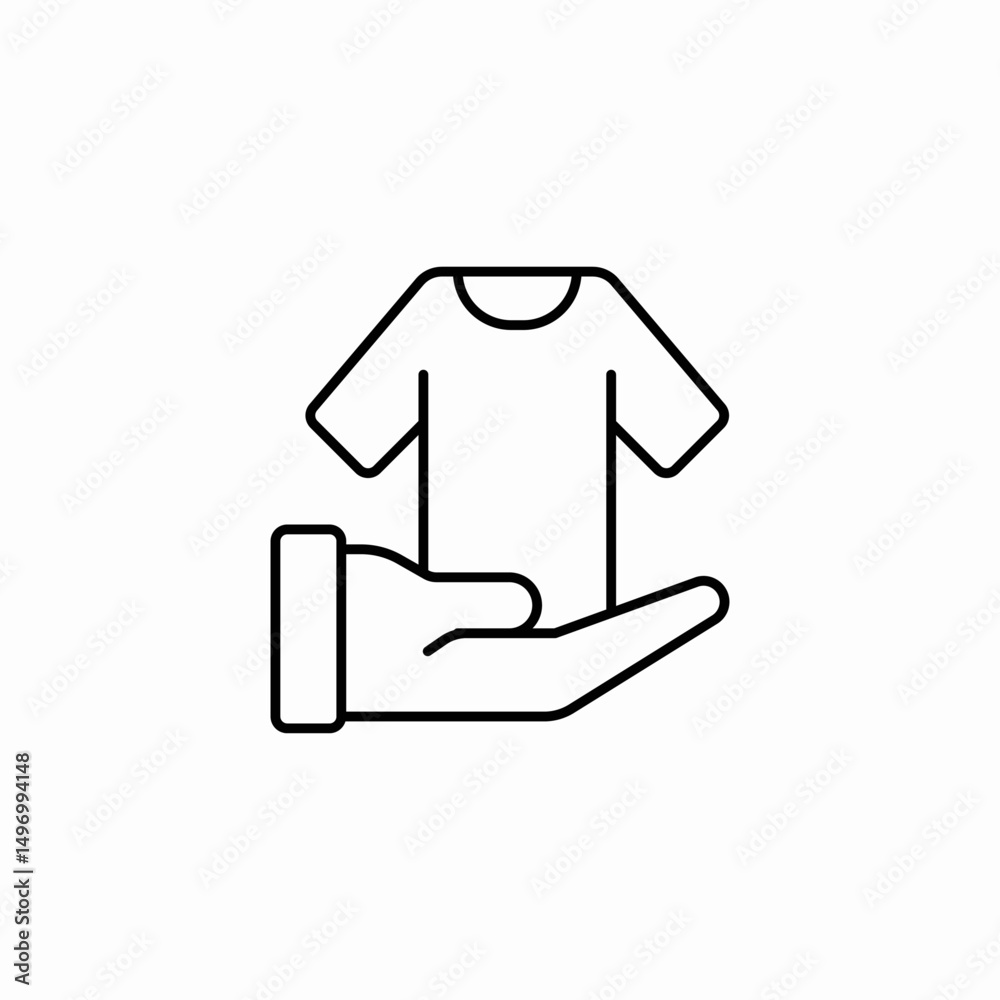 Obraz premium cloth donation icon sign vector