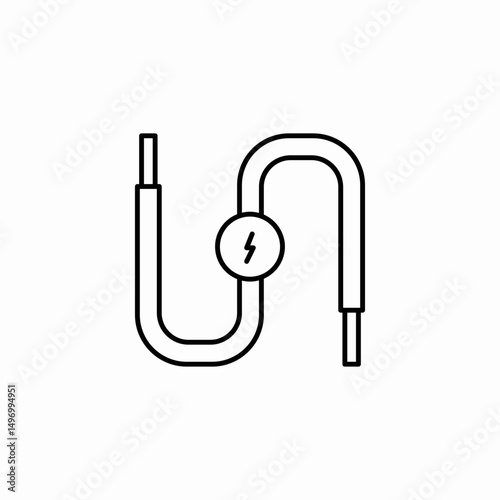 electric cable icon sign vector