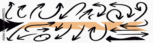 Hand-drawn Arrow Collection: Various Styles & Directions