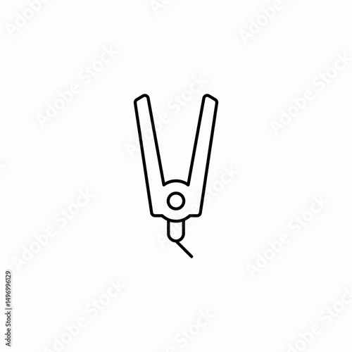 hair curler style icon sign vector