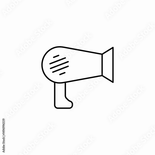 hair dryer styling icon sign vector